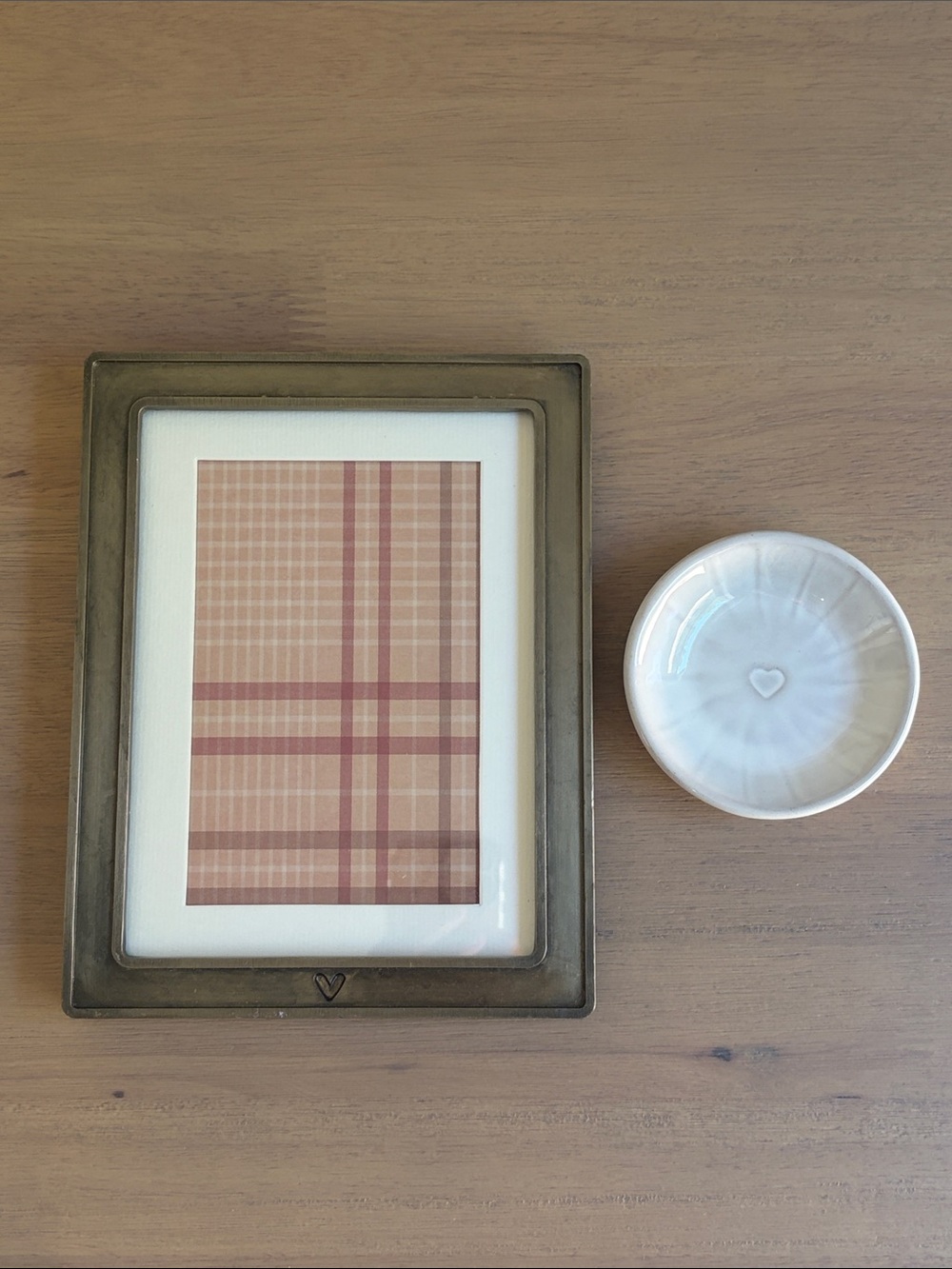Hearth & Hand With Magnolia Brass Heart Picture Frame & Heart Trinket Tray
